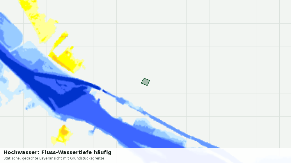 Statische Kartenansicht: Hochwasser: Fluss-Wassertiefe häufig