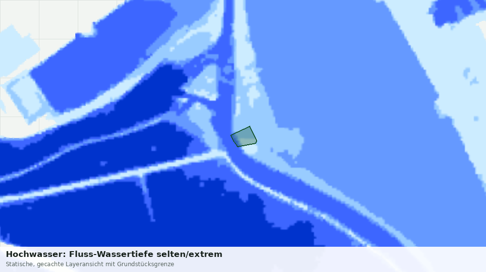 Statische Kartenansicht: Hochwasser: Fluss-Wassertiefe selten/extrem