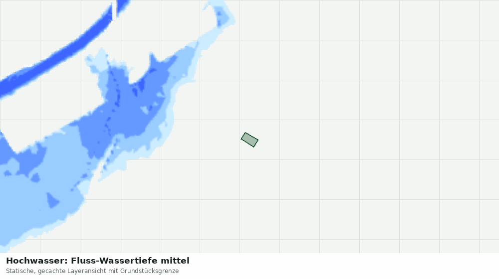 Statische Kartenansicht: Hochwasser: Fluss-Wassertiefe mittel