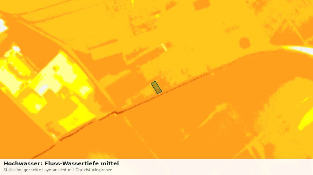 Statische Kartenansicht: Hochwasser: Fluss-Wassertiefe mittel