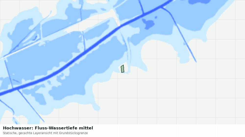Statische Kartenansicht: Hochwasser: Fluss-Wassertiefe mittel