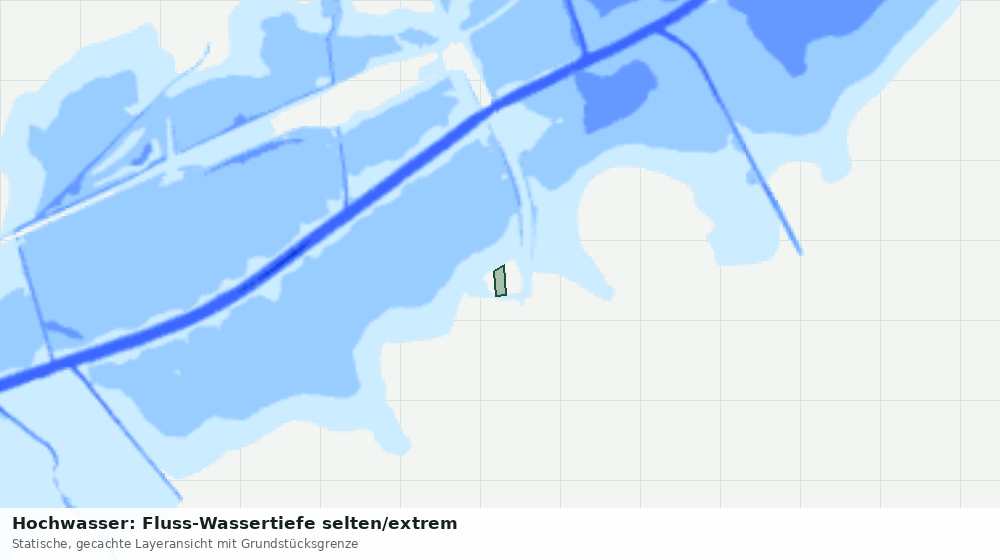 Statische Kartenansicht: Hochwasser: Fluss-Wassertiefe selten/extrem
