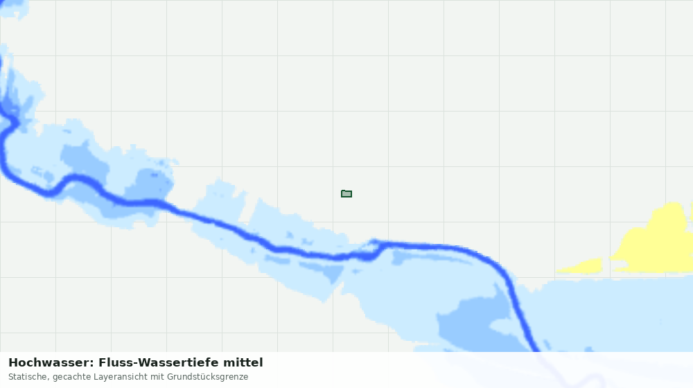 Statische Kartenansicht: Hochwasser: Fluss-Wassertiefe mittel
