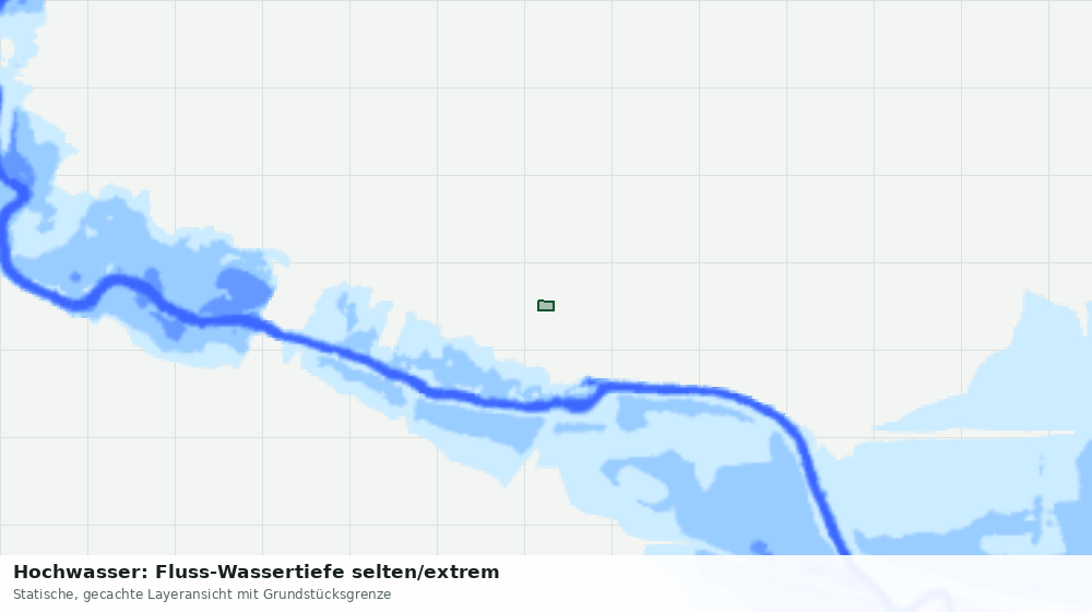 Statische Kartenansicht: Hochwasser: Fluss-Wassertiefe selten/extrem