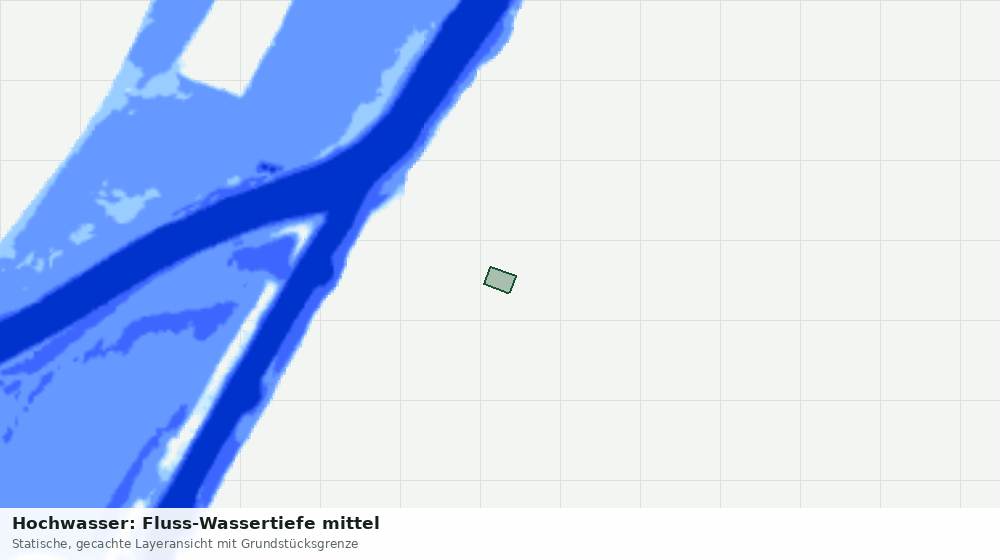 Statische Kartenansicht: Hochwasser: Fluss-Wassertiefe mittel