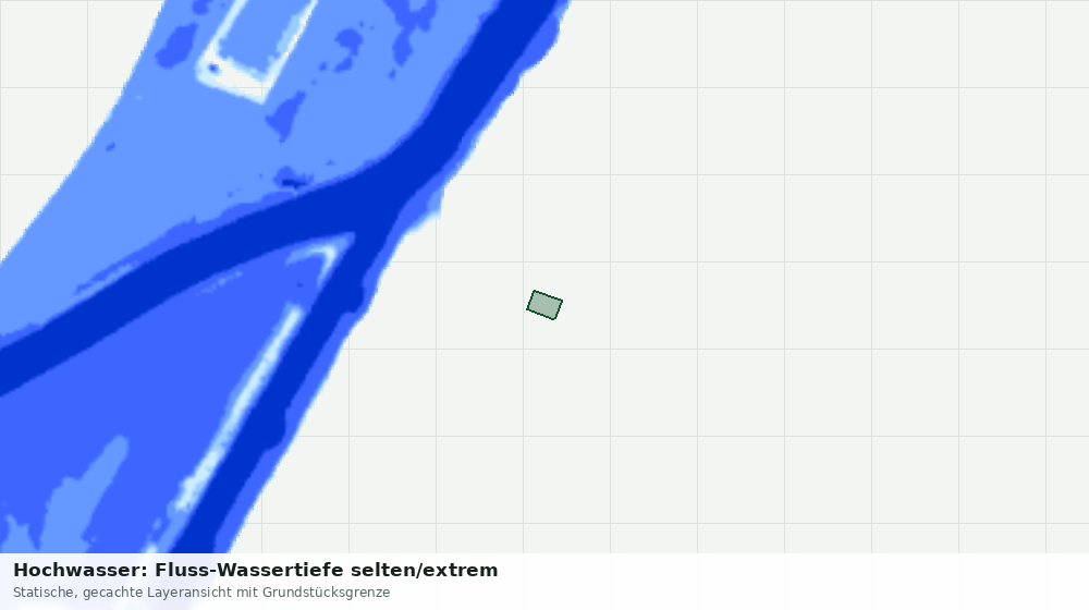 Statische Kartenansicht: Hochwasser: Fluss-Wassertiefe selten/extrem