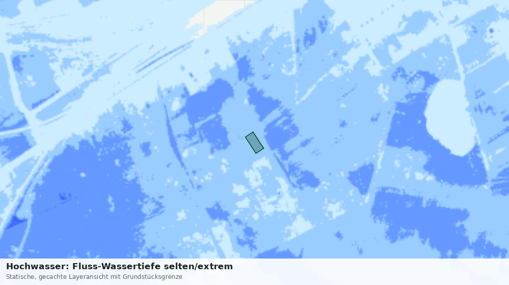 Statische Kartenansicht: Hochwasser: Fluss-Wassertiefe selten/extrem