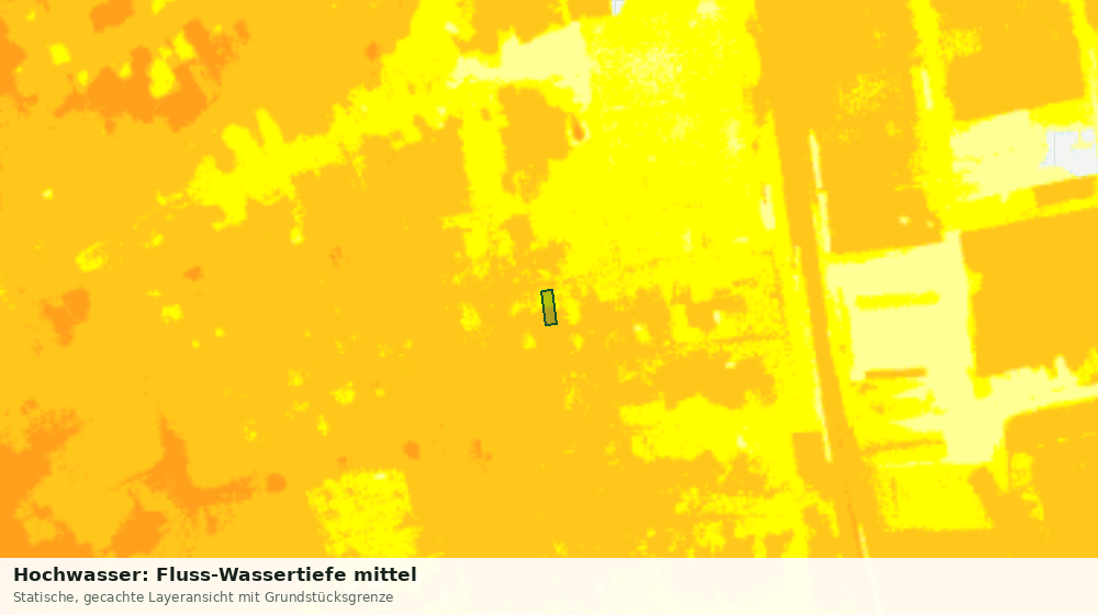 Statische Kartenansicht: Hochwasser: Fluss-Wassertiefe mittel