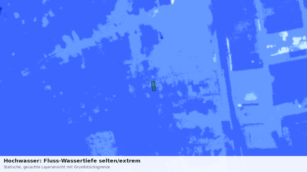 Statische Kartenansicht: Hochwasser: Fluss-Wassertiefe selten/extrem