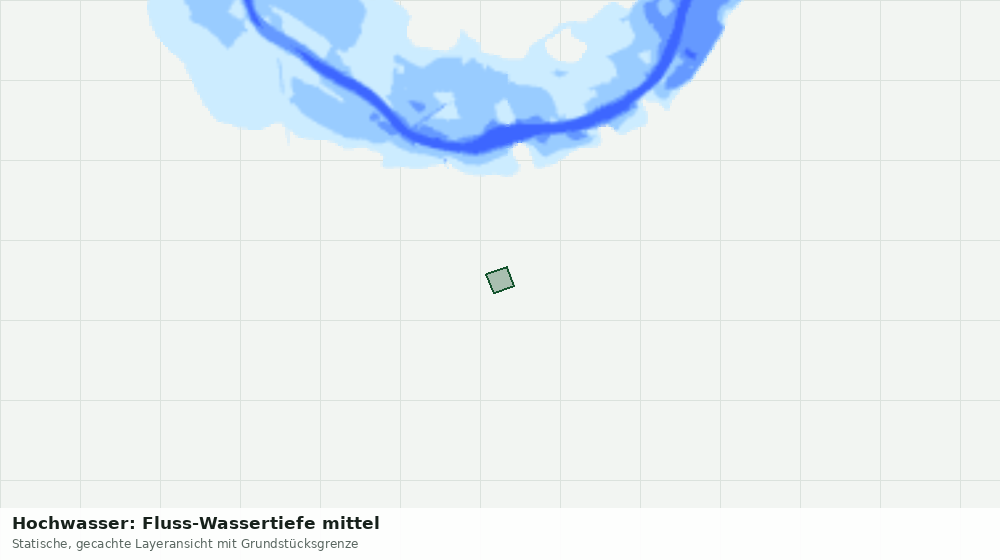 Statische Kartenansicht: Hochwasser: Fluss-Wassertiefe mittel
