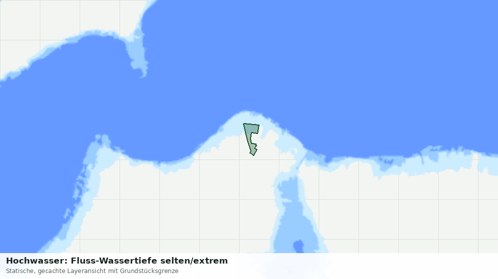Statische Kartenansicht: Hochwasser: Fluss-Wassertiefe selten/extrem