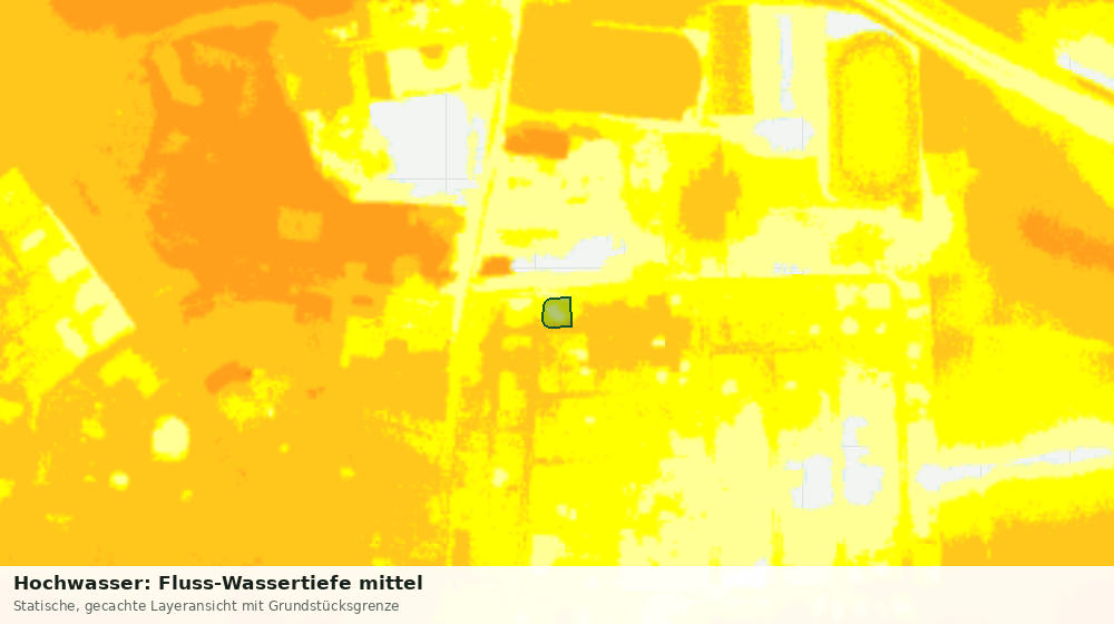 Statische Kartenansicht: Hochwasser: Fluss-Wassertiefe mittel