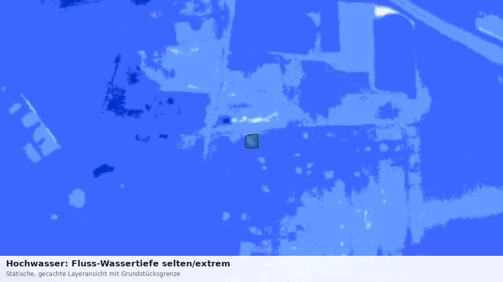Statische Kartenansicht: Hochwasser: Fluss-Wassertiefe selten/extrem