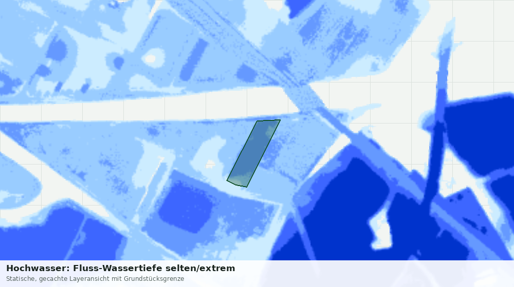 Statische Kartenansicht: Hochwasser: Fluss-Wassertiefe selten/extrem
