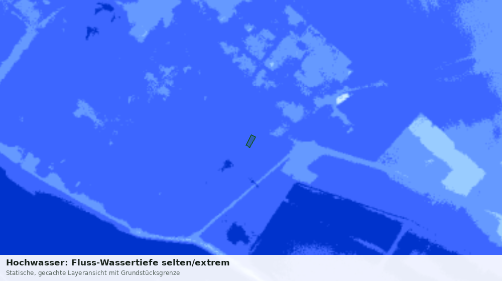 Statische Kartenansicht: Hochwasser: Fluss-Wassertiefe selten/extrem