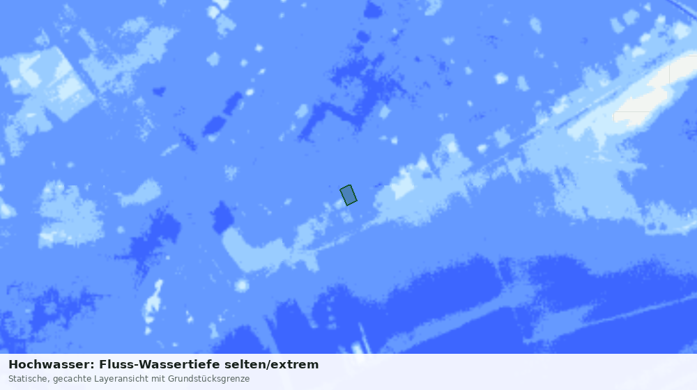 Statische Kartenansicht: Hochwasser: Fluss-Wassertiefe selten/extrem