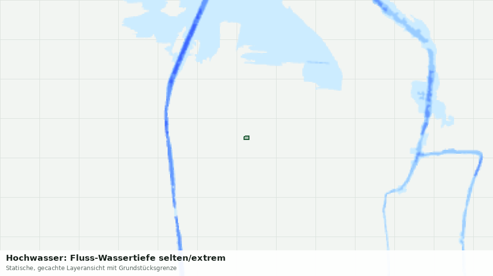 Statische Kartenansicht: Hochwasser: Fluss-Wassertiefe selten/extrem