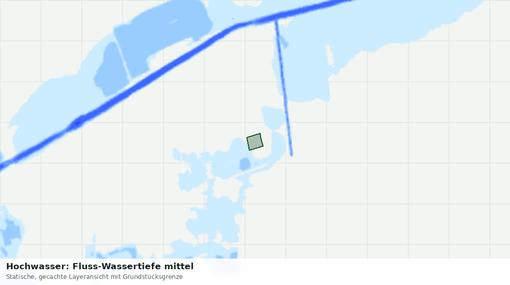 Statische Kartenansicht: Hochwasser: Fluss-Wassertiefe mittel