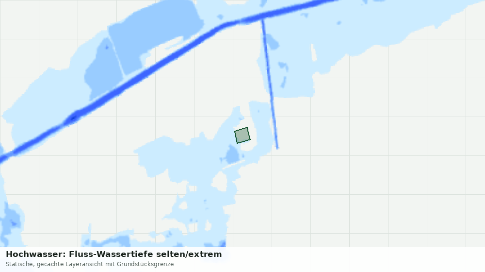 Statische Kartenansicht: Hochwasser: Fluss-Wassertiefe selten/extrem