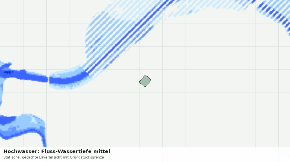 Statische Kartenansicht: Hochwasser: Fluss-Wassertiefe mittel