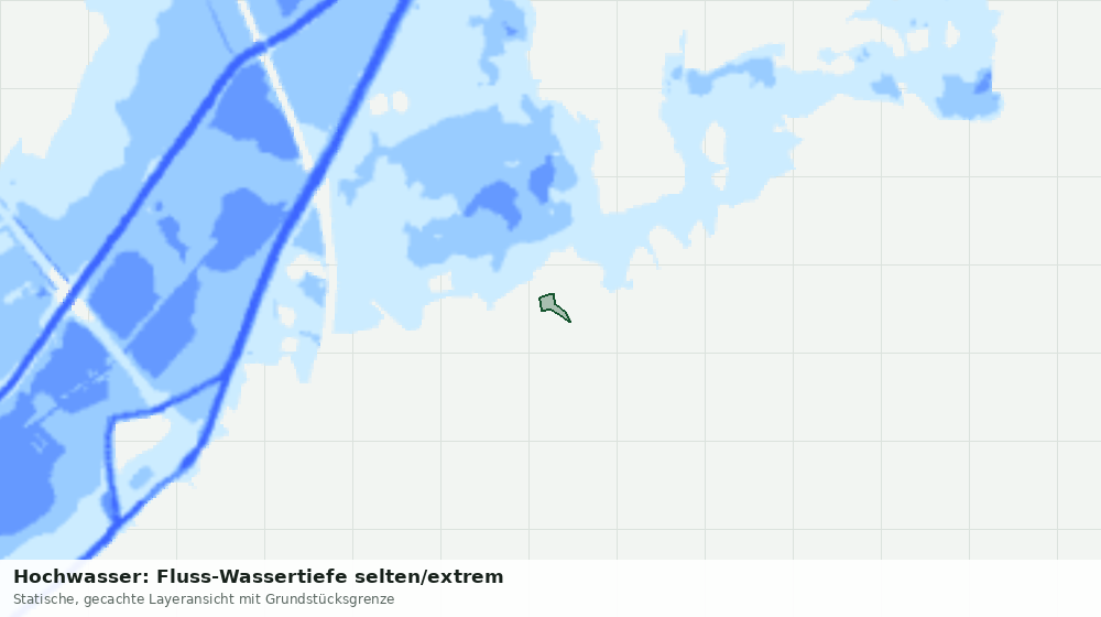 Statische Kartenansicht: Hochwasser: Fluss-Wassertiefe selten/extrem