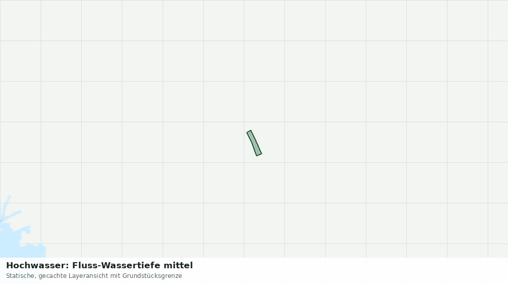 Statische Kartenansicht: Hochwasser: Fluss-Wassertiefe mittel