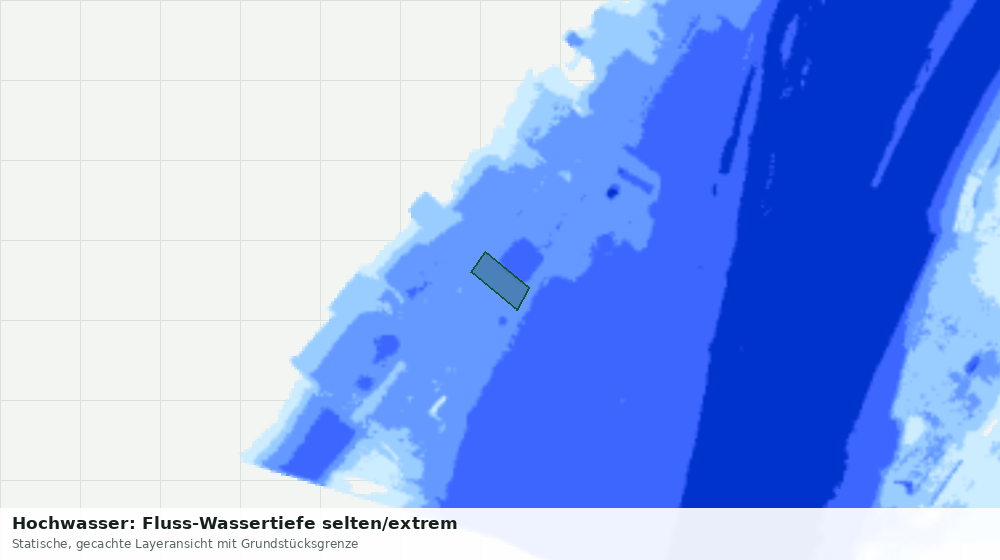 Statische Kartenansicht: Hochwasser: Fluss-Wassertiefe selten/extrem