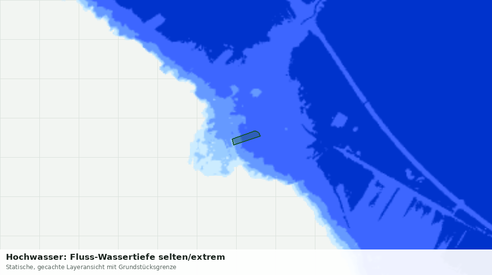 Statische Kartenansicht: Hochwasser: Fluss-Wassertiefe selten/extrem