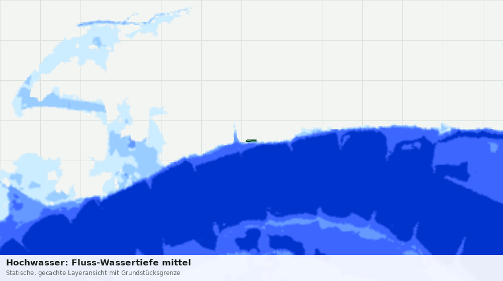Statische Kartenansicht: Hochwasser: Fluss-Wassertiefe mittel