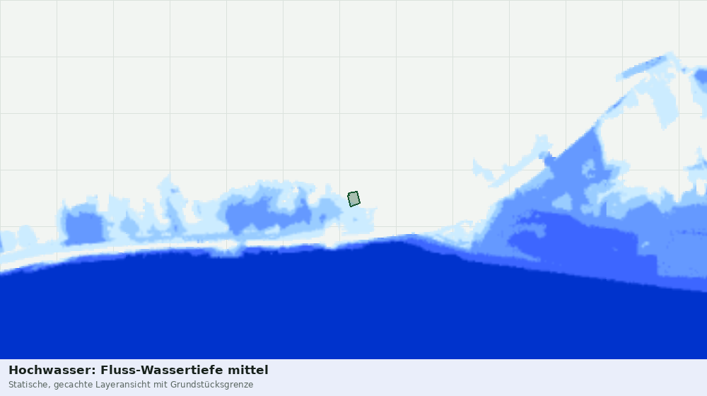Statische Kartenansicht: Hochwasser: Fluss-Wassertiefe mittel