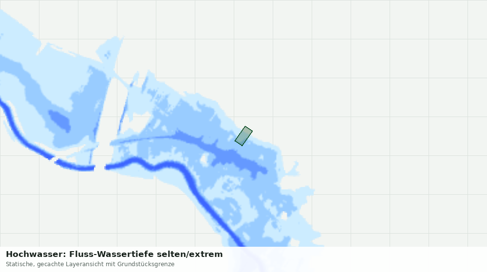 Statische Kartenansicht: Hochwasser: Fluss-Wassertiefe selten/extrem