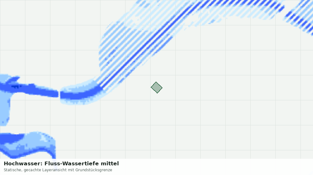 Statische Kartenansicht: Hochwasser: Fluss-Wassertiefe mittel