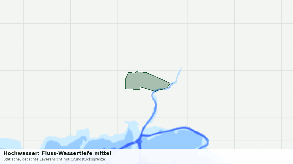Statische Kartenansicht: Hochwasser: Fluss-Wassertiefe mittel