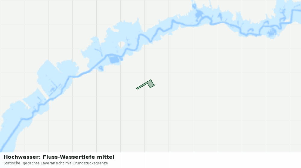 Statische Kartenansicht: Hochwasser: Fluss-Wassertiefe mittel