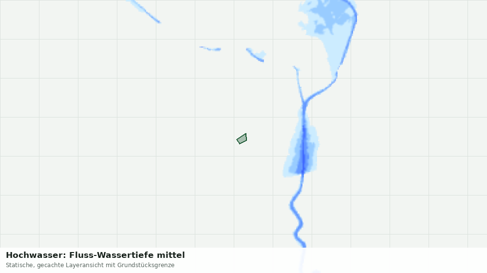 Statische Kartenansicht: Hochwasser: Fluss-Wassertiefe mittel