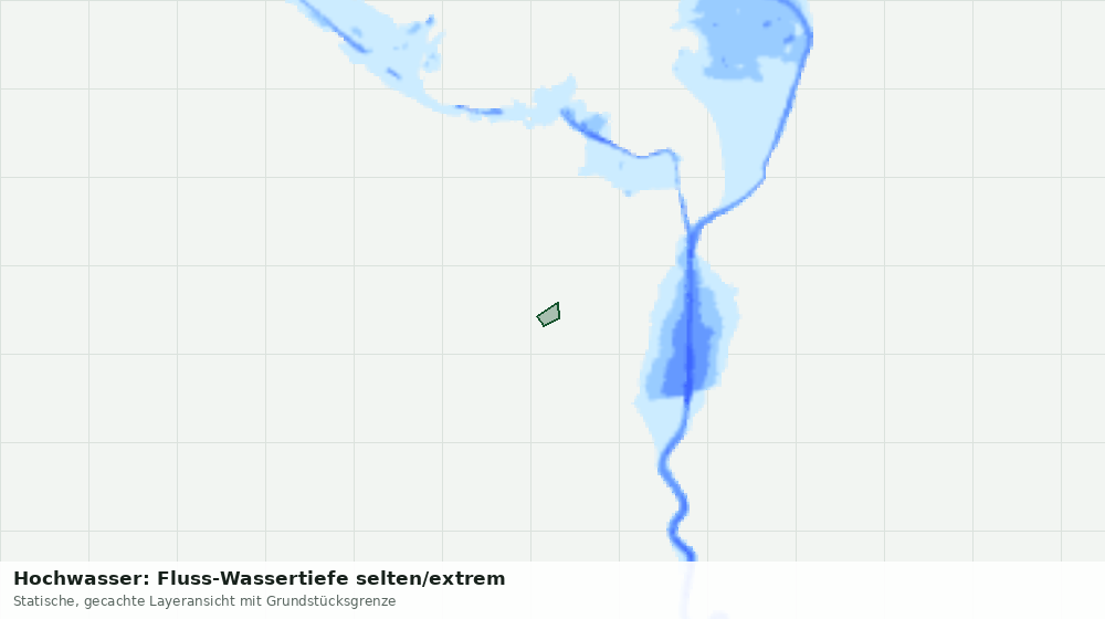 Statische Kartenansicht: Hochwasser: Fluss-Wassertiefe selten/extrem