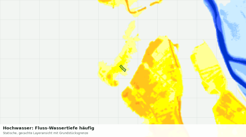 Statische Kartenansicht: Hochwasser: Fluss-Wassertiefe häufig