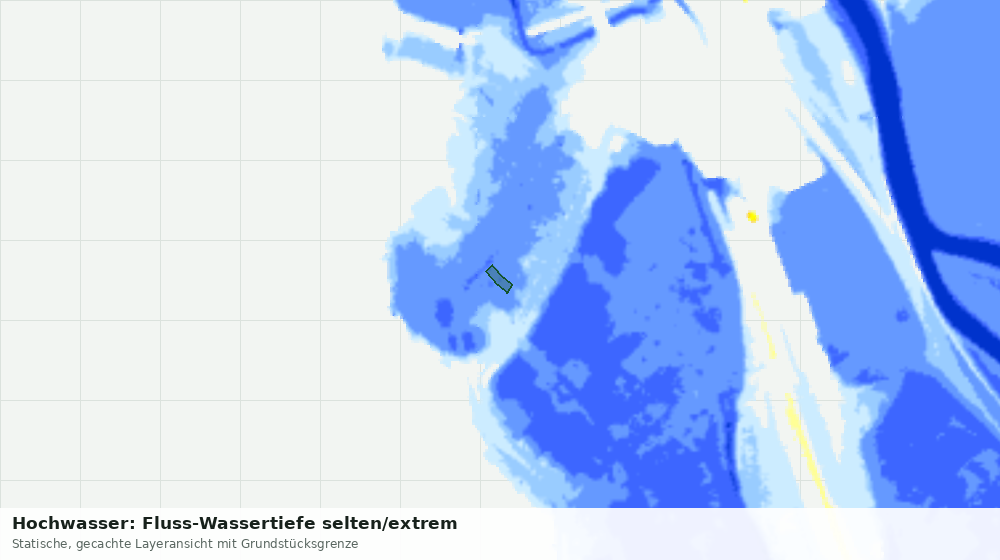 Statische Kartenansicht: Hochwasser: Fluss-Wassertiefe selten/extrem
