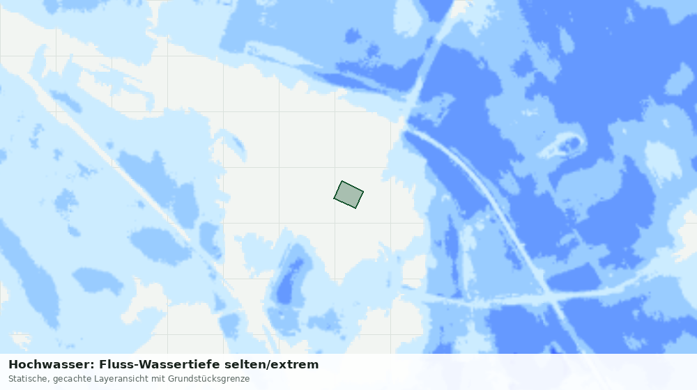 Statische Kartenansicht: Hochwasser: Fluss-Wassertiefe selten/extrem