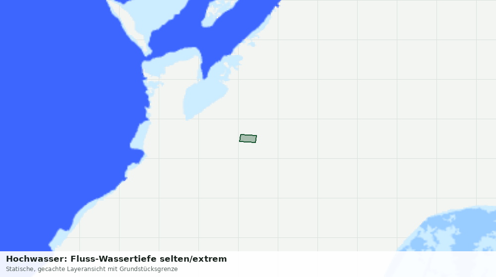 Statische Kartenansicht: Hochwasser: Fluss-Wassertiefe selten/extrem