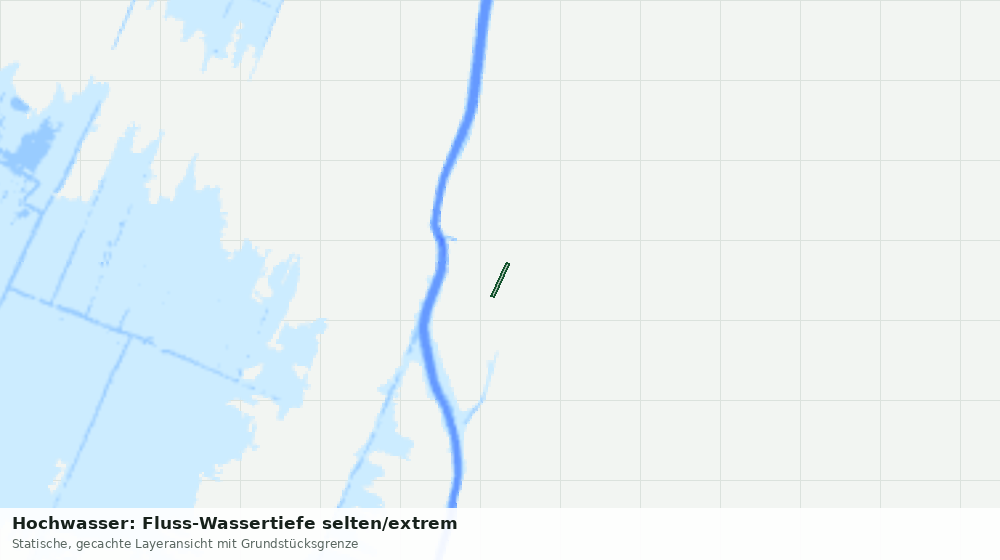 Statische Kartenansicht: Hochwasser: Fluss-Wassertiefe selten/extrem