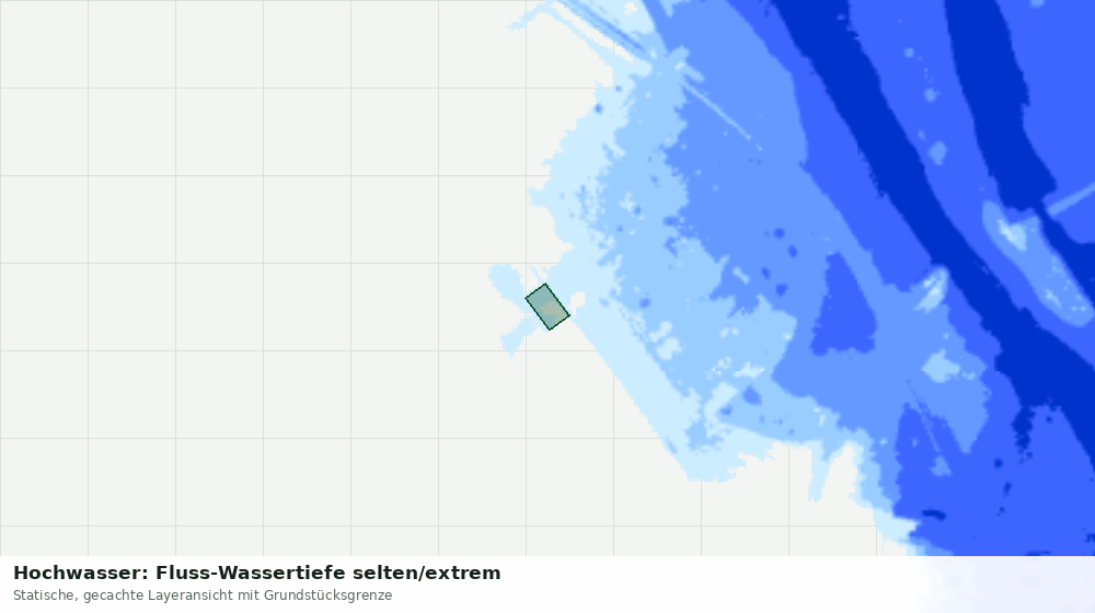 Statische Kartenansicht: Hochwasser: Fluss-Wassertiefe selten/extrem