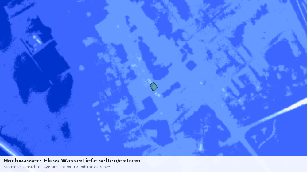 Statische Kartenansicht: Hochwasser: Fluss-Wassertiefe selten/extrem