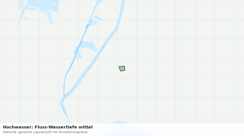 Statische Kartenansicht: Hochwasser: Fluss-Wassertiefe mittel
