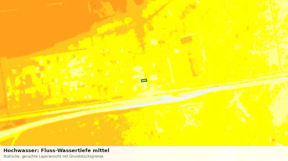 Statische Kartenansicht: Hochwasser: Fluss-Wassertiefe mittel