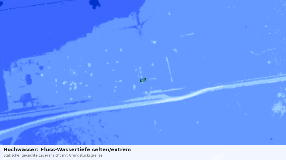 Statische Kartenansicht: Hochwasser: Fluss-Wassertiefe selten/extrem
