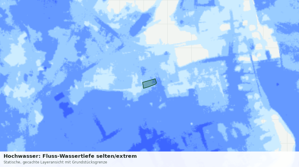 Statische Kartenansicht: Hochwasser: Fluss-Wassertiefe selten/extrem