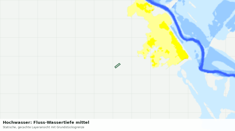 Statische Kartenansicht: Hochwasser: Fluss-Wassertiefe mittel