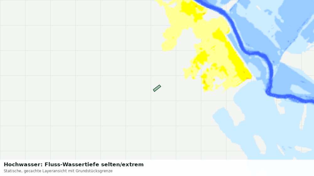 Statische Kartenansicht: Hochwasser: Fluss-Wassertiefe selten/extrem