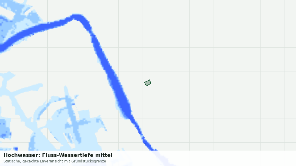 Statische Kartenansicht: Hochwasser: Fluss-Wassertiefe mittel
